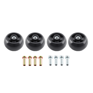 Kit di 4 Ruote Regolatrici AM125172 in Acciaio Inox e Gomma per Piattaforma di Taglio, Compatibile con Tosaerba Serie 200 240 245 260 265 285 - Product Image 4