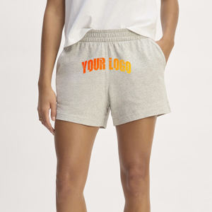 Shorts Deportivos de Cintura Alta con Botones para Mujer, para Yoga, Gimnasio, Entrenamiento, Transpirables, de Secado Rápido, de Algodón Elástico, con Logotipo Estampado - Product Image 4