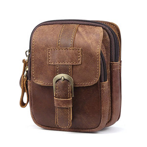Bolsa de Cinturón de Cuero Genuino Hecha a Medida para Clientes OEM, con Hebilla de Cobre, Diseño Casual, para Equipo de Exterior - Product Image 1