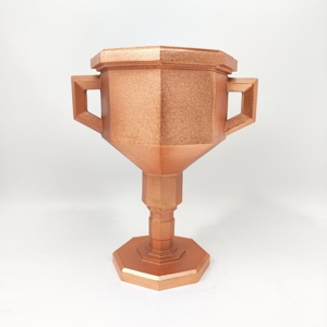 Copa de campeón de bronce nacarado personalizada Premio de acabado rojo-cobre Artesanía de metal Trofeos conmemorativos de <span class=keywords><strong>la</strong></span> victoria atemporal Regalos - Product Image 6