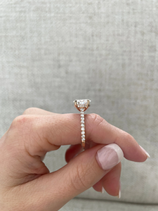Oval Cut Diamond Engagement Ring 14K Solid Gold Lab grown Diamond IGI Certified Classic Style Women's Jewelry - Product Image 2