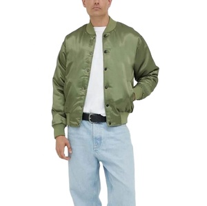 Chaqueta de Hombre de Alta Calidad, Último Diseño, Cómoda, con Logotipo Personalizado, Chaqueta Bomber Varsity Brillante de Satén - Product Image 2