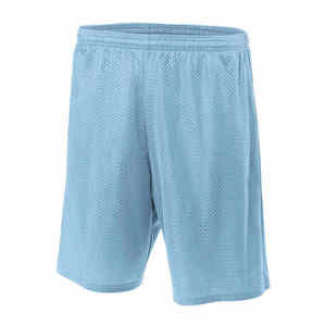 Custom Logo Men's High Quality Double <b>Layer</b> Polyester Gym Mesh Shorts <b>Mid</b> Waist Elastic Waist Breathable Heat-Transfer Printed - Product Image 5