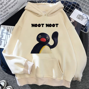 เสื้อฮู้ดผู้หญิงคุณภาพใหม่ เสื้อฮู้ด Pingu เสื้อสเวตเตอร์อนิเมะ เสื้อแทรคสูทผู้หญิง เสื้อฮู้ดสไตล์สวยงาม เสื้อฮู้ดสกรีนโลโก้ตามสั่ง - Product Image 1
