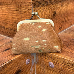 New <b>Vintage</b> Metallic Cowhide Coin Purses Genuine Leather Change Purses with Clasp Women's Travel <b>Mini</b> Wallets Card Cash Holder - Product Image 3