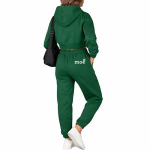 Ensemble de survêtements 2 pièces pour femmes en coton (65 %) – Tenue de sport, jogging, yoga, sweat-shirt et pantalon de survêtement - Product Image 5