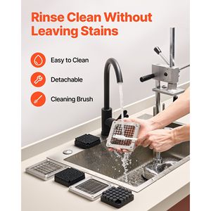 Affettatrice Commerciale in Acciaio Inossidabile per Patatine Fritte con 3 Lame di Ricambio da 1/2, 3/8 e 1/4 di Pollice per Tagliare Verdure e Frutta - Product Image 6