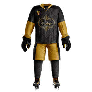 Conjunto de Jersey y Pantalones de Hockey sobre Hielo de Diseño Personalizado de Primera Calidad al por Mayor 2026, Uniforme 7V7, 100% Poliéster, Colores Personalizados, Logotipo OEM - Product Image 1