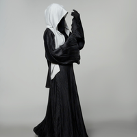 Usine exportatrice leader d'abayas plissées modestes, designs et tailles personnalisables, en polyester et soie, longueur au sol, antistatique, faite à la main, prix bas
