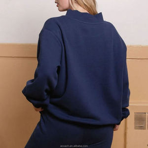 Custom Letter Print Custom Logo Women <b>Mock</b> Neck Sweatshirt Mockneck Sweat <b>Shirt</b> Pullover Cotton Fleece Embroidery <b>Jumper</b> - Product Image 3