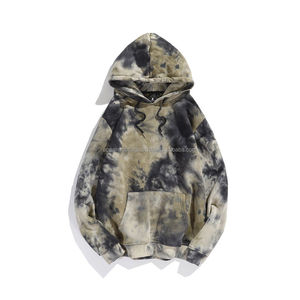 Vente en gros de qualité supérieure 100% coton Hip hop Vintage wash sweat à capuche imprimé automne pull à capuche mode sweat surdimensionné - Product Image 1