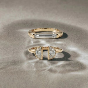 Anillo de Diamantes Baguette, Anillo de Diamantes Cultivados en Laboratorio de 1.23 CT, Anillo Minimalista de Oro Amarillo de 14K, Anillo Delicado para Apilar, Anillo Moderno y Elegante - Product Image 3