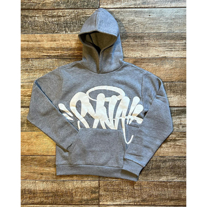 Chándal Gris con Capucha para Hombre, Sudadera Larga de Algodón con Estampado de Letras Blancas, Estilo Urbano, Corte Regular, Unisex - Product Image 6