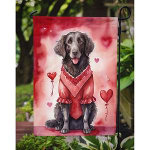 Retriever multicolor con revestimiento rizado para el Día de San Valentín Bandera de jardín Buzón Decorativo Patio Banner para Patio Césped Signo - Product Image 3