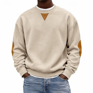 <b>Men's</b> Sky blue Crewneck <b>Sweatshirt</b> <b>white</b> in the middle, and black at the base—this color-block crewneck keeps it clean and bold. - Product Image 5