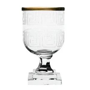 Porte-bougie en cristal avec design facetté, style moderne, décoration de table, motif unique, fait main, écologique, soufflé à la bouche - Product Image 5