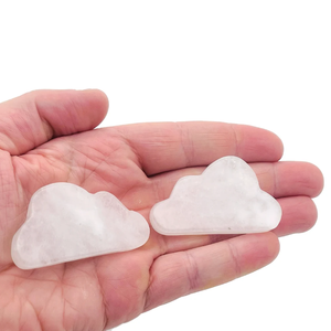 Cristal de jade súper blanco tallado en forma de nube, piedra de cristal con forma de nube, cristal de nube para decoración del hogar, mayorista de cristales tallados en forma de nube - Product Image 4