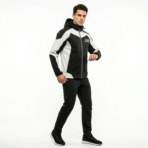 Veste à capuche softshell de course haute performance personnalisée, coupe-vent, imperméable, pour moto et activités de plein air - Product Image 3