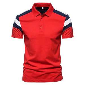 Tissu de jersey brodé personnalisé OEM pour chemises décontractées pour hommes, en coton, grande taille, respirant, manches courtes, streetwear - Product Image 1