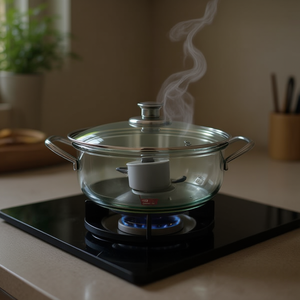 Couvercle de casserole en verre de 28 cm, Tapadera De Crispal, pièce essentielle pour ustensiles de cuisine - Product Image 3