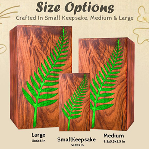 High-End Wooden Cremation Urn for Families Wooden Funeral Urn with Nature Design by AYAANS - Product Image 6