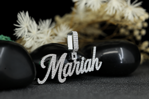Custom Name Pendant Necklace 925 Sterling Silver Diamond Look Iced Out Personalized Hip Hop Pendant Luxury Jewelry Wholesale - Product Image 4