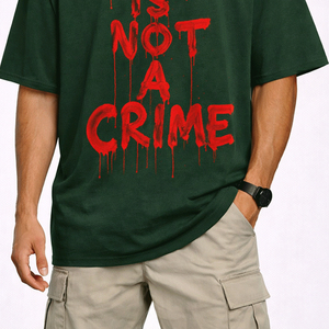Premium Mens Graphic Back Print T Shirt Casual Short Sleeve Cotton Tee Featuring Bold Spray <b>Paint</b> Design On Back For Modern - Product Image 6