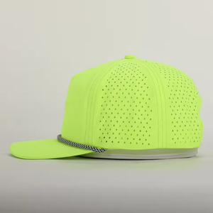 หมวกแก๊ปแบบ Snapback เจาะรูด้วยเลเซอร์ ปรับแต่งได้ 5 แผง  แบบกันน้ำ สำหรับกีฬากอล์ฟ พร้อมเชือก - Product Image 5