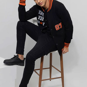 Chaqueta Varsity con Estampado Puff a Precio Económico de Fábrica, Chaqueta de Béisbol Bordada, Artículo Nuevo Más Vendido - Product Image 3