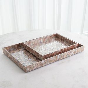 Luxury Mother Of Pearl Serving <b>Tray</b> For <b>Tea</b> Coffee Breakfast And Stylish Home Entertaining Accessories Display - Product Image 1