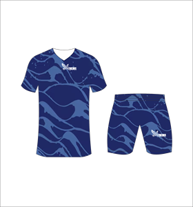 Conjunto de Camiseta y Pantalones Cortos de Fútbol Sublimados Ferocious para Hombre, Cuello en V, Absorbe la Humedad, Ropa Deportiva para Todas las Temporadas, Estampado de Camuflaje - Product Image 3