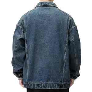 Chaqueta de Mezclilla para Hombre, Diseño Personalizado con Logotipo, 220g, Algodón, Invierno, Transpirable, de Secado Rápido, con Capucha y Bordado, Fabricación OEM - Product Image 2