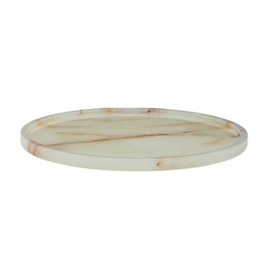 Imperial Crafted Home Handmade Resin <b>Light</b> Green Modern Abstract Round Decorative Serving Tray ICH311 Home Decor <b>Vanity</b> - Product Image 1