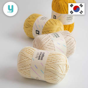 Hilo de Algodón Crema YARNA (70g) Hilo Pastel Ecológico Suave de Algodón Crema 70g Fibra Natural Ligera Marca Coreana para Manualidades - Product Image 4