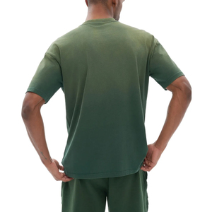 Distressed Wash Oversized <b>T</b>-shirt Round Neck Cropped Boxy Tee Embroidery <b>T</b>-shirt High Quality Fabric Men Printed <b>T</b> shirts - Product Image 3