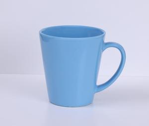Conical Color <b>Ceramic</b> <b>Mug</b> Straight Shape Minimalist Design Light Blue Color Daily Use Drinkware - Product Image 1