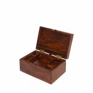 Wholesale Handcrafted Sheesham Wooden Jewelry Box Multi-Compartment <b>Storage</b> Organizer Vintage Solid Wood Trinket Chest For <b>Rings</b> - Product Image 1