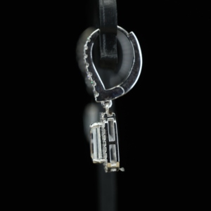 Cubic Dangle Screw <b>Back</b> <b>Earring</b> Jewelry 925 Solid Sterling <b>Silver</b> with Claw Setting Freshwater Pearl Moissanite for Wholesale - Product Image 5