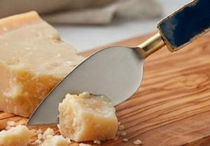 Elegant Gold <b>Cheese</b> <b>Knife</b> <b>Set</b> With Blue Agate Handles Durable Metal Utensils For Kitchen Dining Use And Restaurant Use - Product Image 4