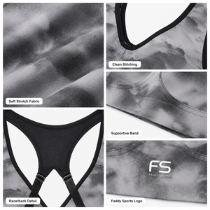 High Impact Marble Print Sports <b>Bra</b> Women Padded Racerback Yoga <b>Bra</b> Breathable Push Up Fitness Gym Workout Top Activewear - Product Image 4