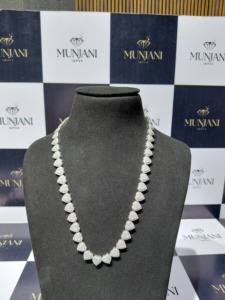 Cadena de tenis de lujo con moissanita en forma de corazón, plata de ley 925, collar con eslabones de moissanita VVS, pasa la prueba del diamante - Product Image 1