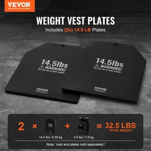 Plaques de poids en acier de 14,5 lb de qualité supérieure, ergonomiques et profilées pour les WOD, plaques de poids pour gilet lesté de qualité supérieure pour un poids supplémentaire lors de l'entraînement - Product Image 2