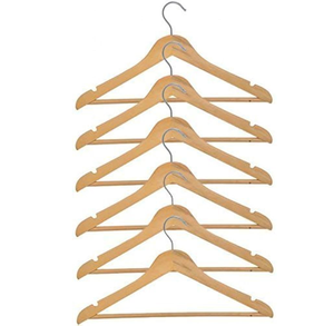 Natural Wood Handmade Finished Suit Saree Wooden <b>Hanger</b> For Boutique Modern Design Non slip Clothes <b>Hanger</b> - Product Image 5