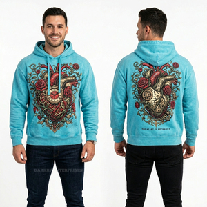 Boxy Fit Men Hoodie Manufacturer Custom Urban Streetwear Pullover Supplier High Quality Cotton Fleece Hood Wholesale OEM Factory - Product Image 4