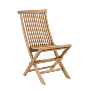 Silla Plegable de Madera de Teca Sólida Posteak, Muebles de Exterior Funcionales para un Asiento Relajado - Product Image 1