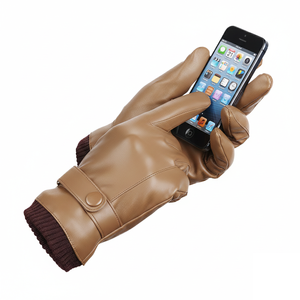 Touch Screen Leather Driving Gloves Full Finger <b>Motorcycle</b> Car Driving Gloves Bulk OEM Durable <b>Grip</b> Driving Gloves For Men - Product Image 1