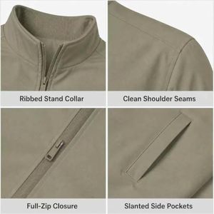 Chaqueta Bomber Casual de Lona Premium para Hombre, Color Verde Oliva, Cierre Completo, Ropa de Invierno, Logotipo Personalizado, Fabricante OEM - Product Image 4