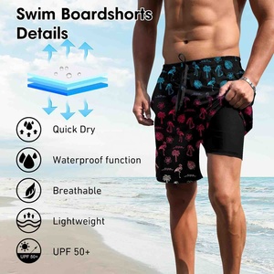 Maillot de bain pour homme sublimé de grande taille à imprimé animal de haute qualité avec doublure de compression pour la natation à la plage d'été - Product Image 3