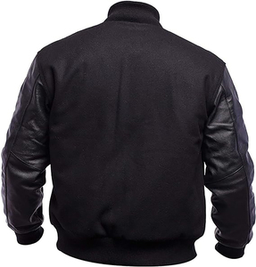 Blouson de baseball pour homme, style graffiti, avec lettres, de qualité, personnalisable par broderie, modèle Letterman - Product Image 4