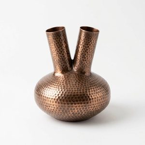 Handmade Antique <b>Copper</b> Twin Neck Table <b>Vase</b> 14 cm for Home Decor & Weddings - Product Image 6